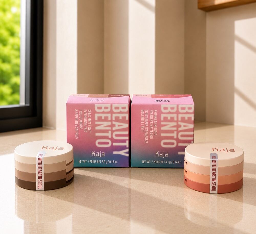 $56 KAJA Beauty Bento Eyeshadow Bundle Neutral Moment + Peach Madeline